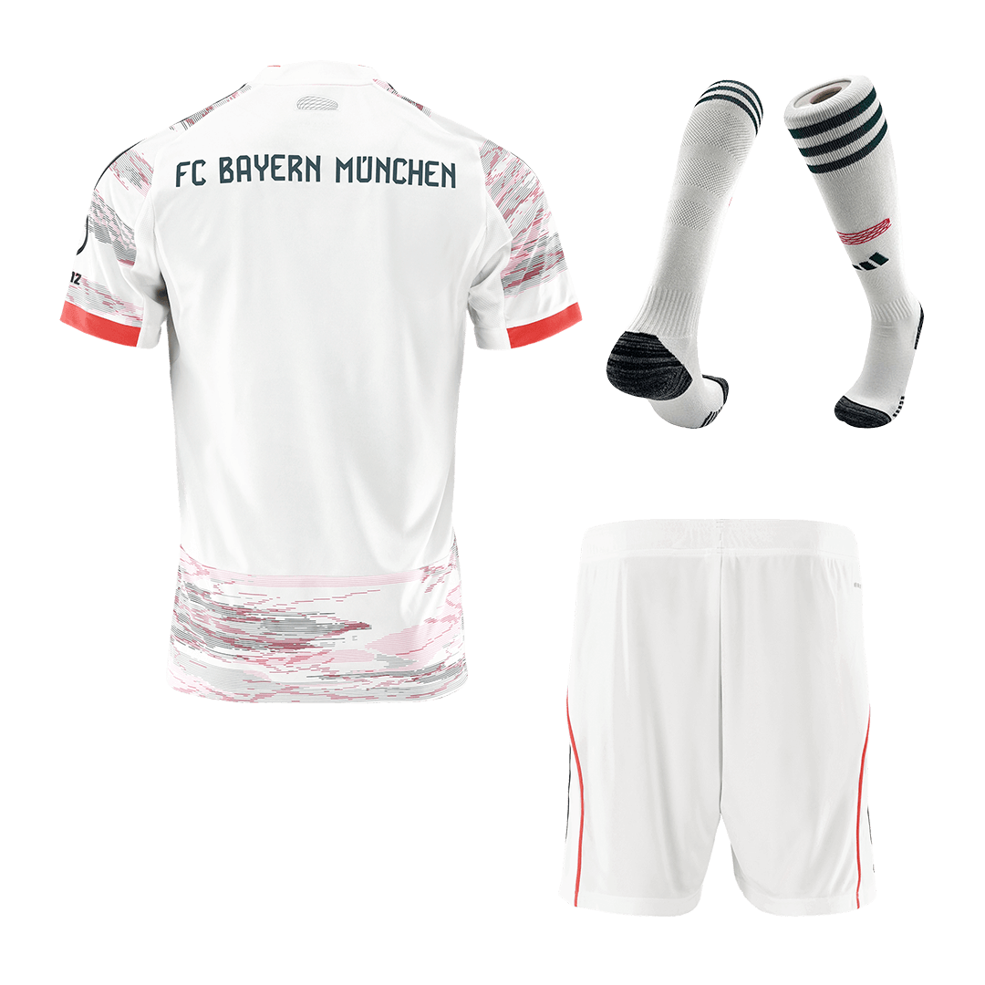 Bayern Munich Away Football Shirt Kit(Jersey+Shorts+Socks) 2025/26 White