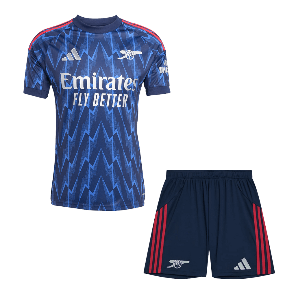 Arsenal Away Football Shirt Kit(Jersey+Shorts) 2025/26 Blue