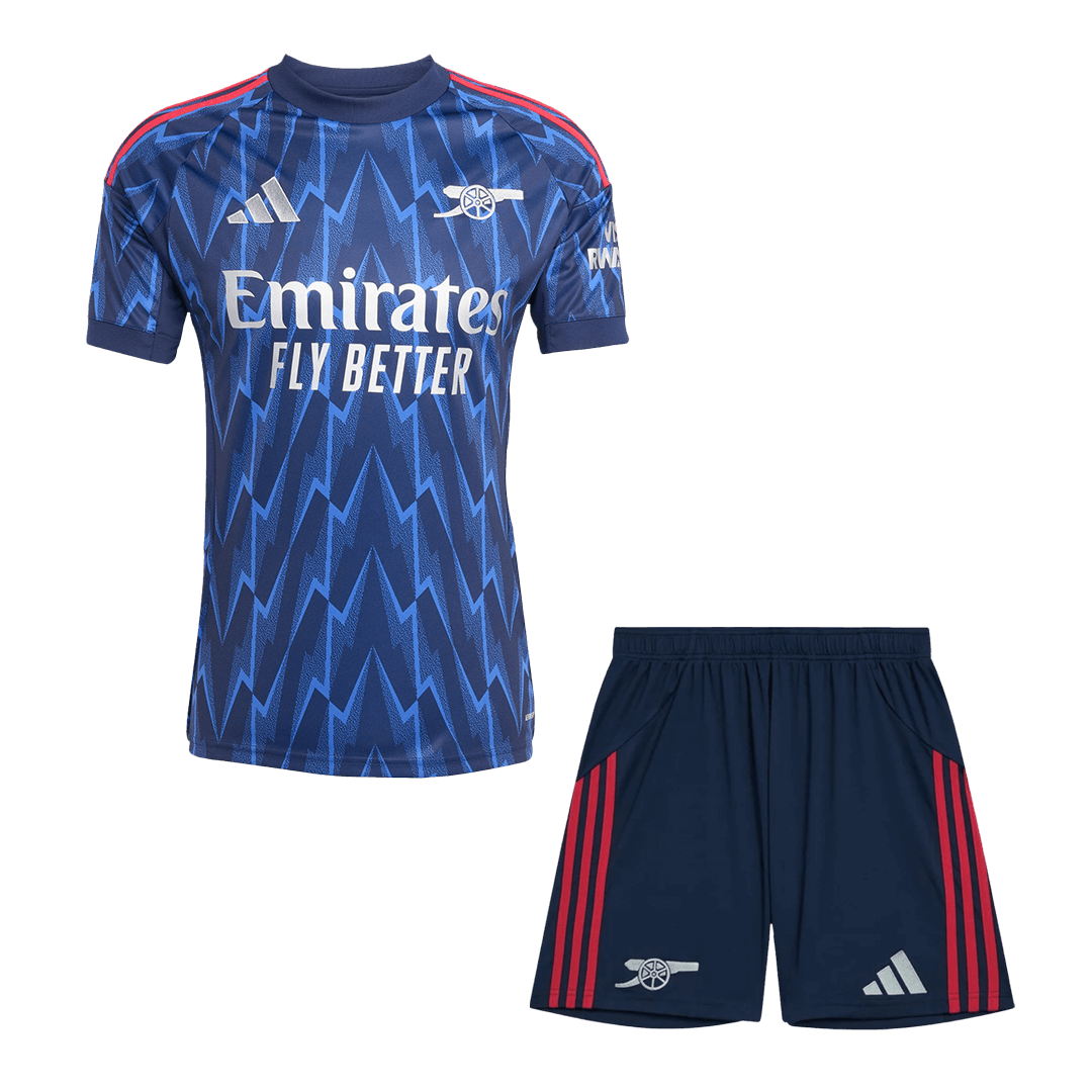 Arsenal Away Football Shirt Kit(Jersey+Shorts) 2025/26 Blue