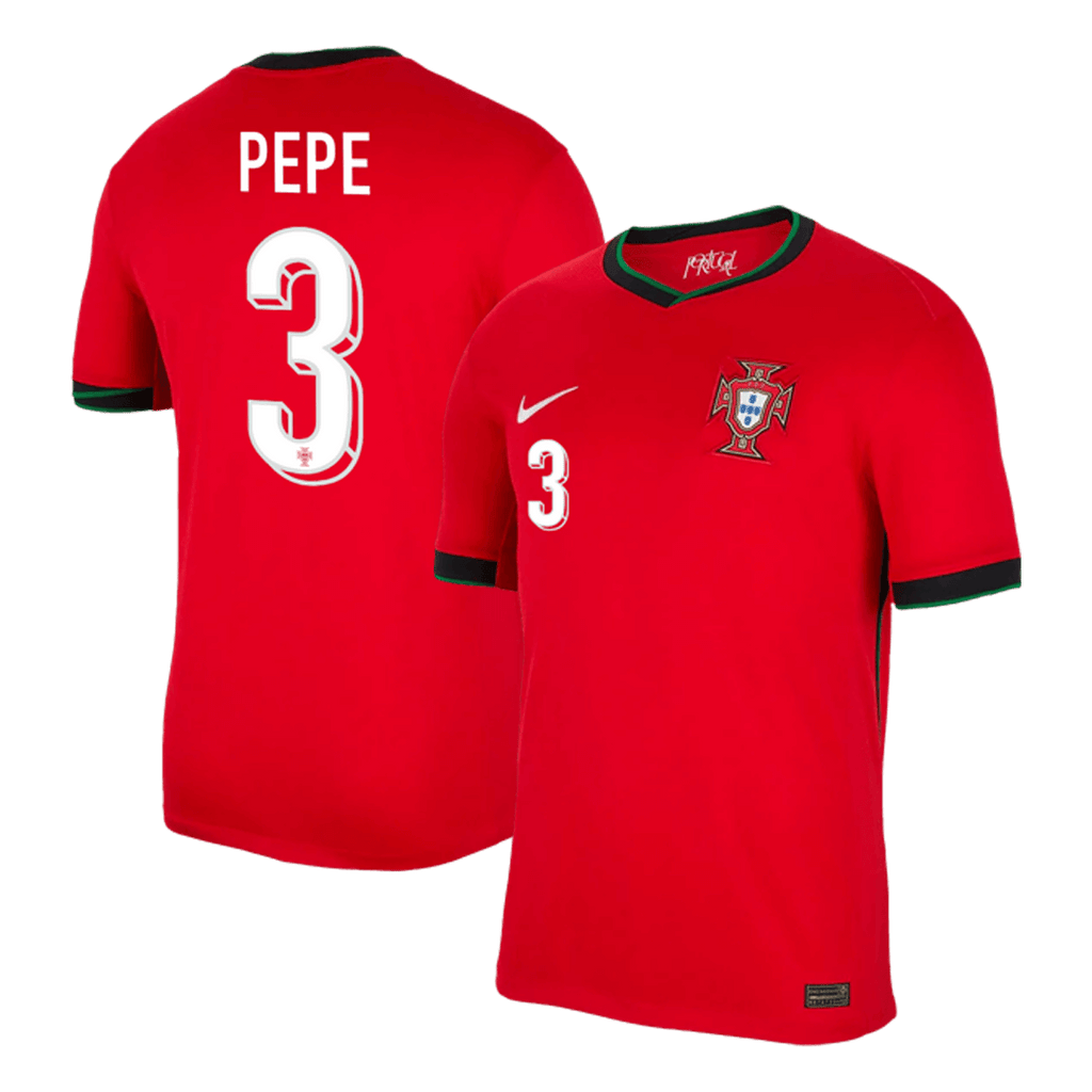 PEPE #3 Portugal Home Football Shirt Euro 2024