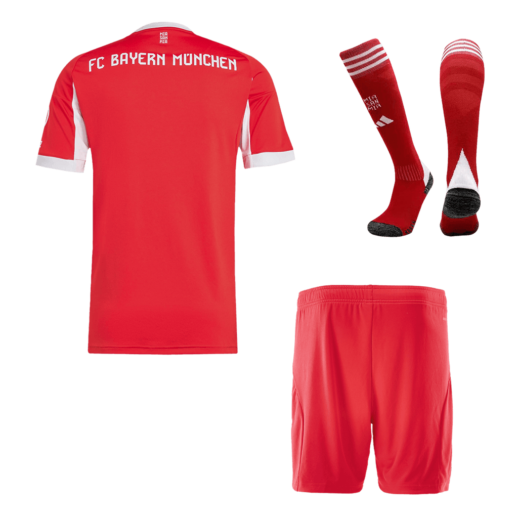 Bayern Munich Home Football Shirt Kit(Jersey+Shorts+Socks) 2025/26 Red