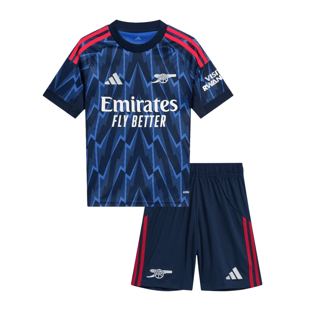 Kid's Arsenal Away Football Shirt Kit(Jersey+Shorts) 2025/26 Blue