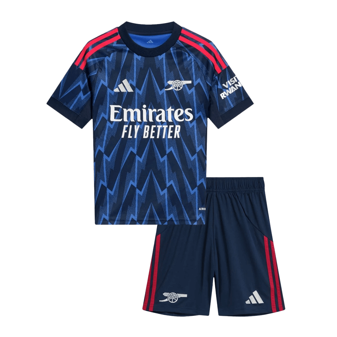 Kid's Arsenal Away Football Shirt Kit(Jersey+Shorts) 2025/26 Blue