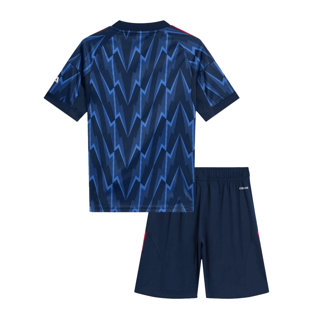 Kid's Arsenal Away Football Shirt Kit(Jersey+Shorts) 2025/26 Blue