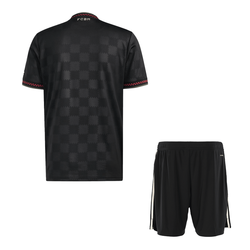 Bayern Munich Third Away Football Shirt Kit(Jersey+Shorts) 2025/26 Black