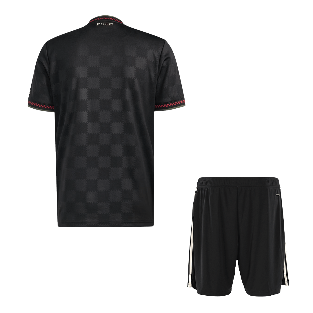 Bayern Munich Third Away Football Shirt Kit(Jersey+Shorts) 2025/26 Black