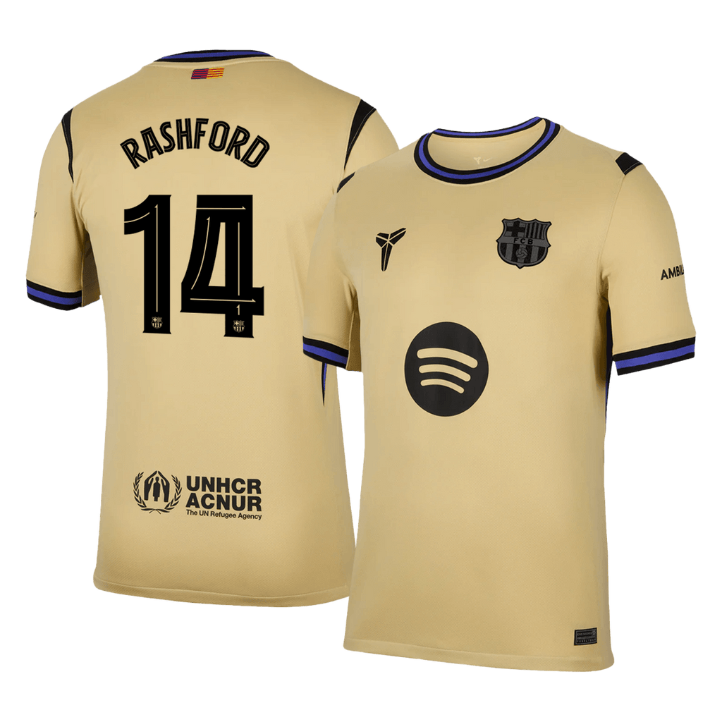 RASHFORD #14 Barcelona Away Football Shirt 2025/26 Yellow - UCL