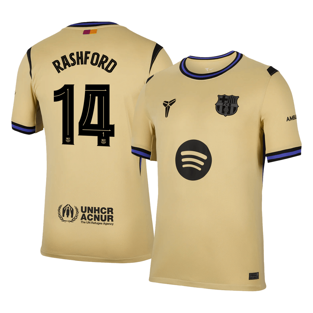 RASHFORD #14 Barcelona Away Football Shirt 2025/26 Yellow - UCL