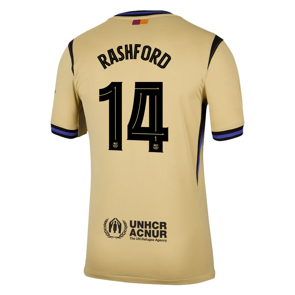 RASHFORD #14 Barcelona Away Football Shirt 2025/26 Yellow - UCL