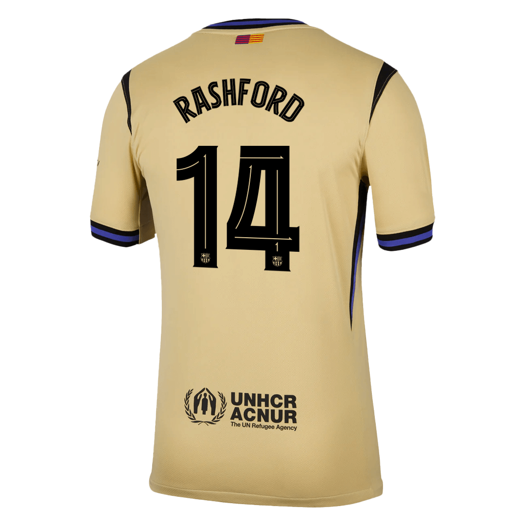 RASHFORD #14 Barcelona Away Football Shirt 2025/26 Yellow - UCL