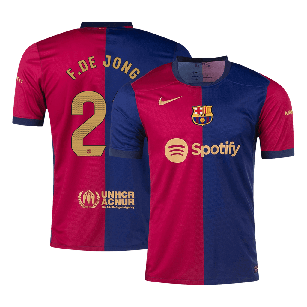 F.DE JONG #21 Barcelona Home Football Shirt 2024/25