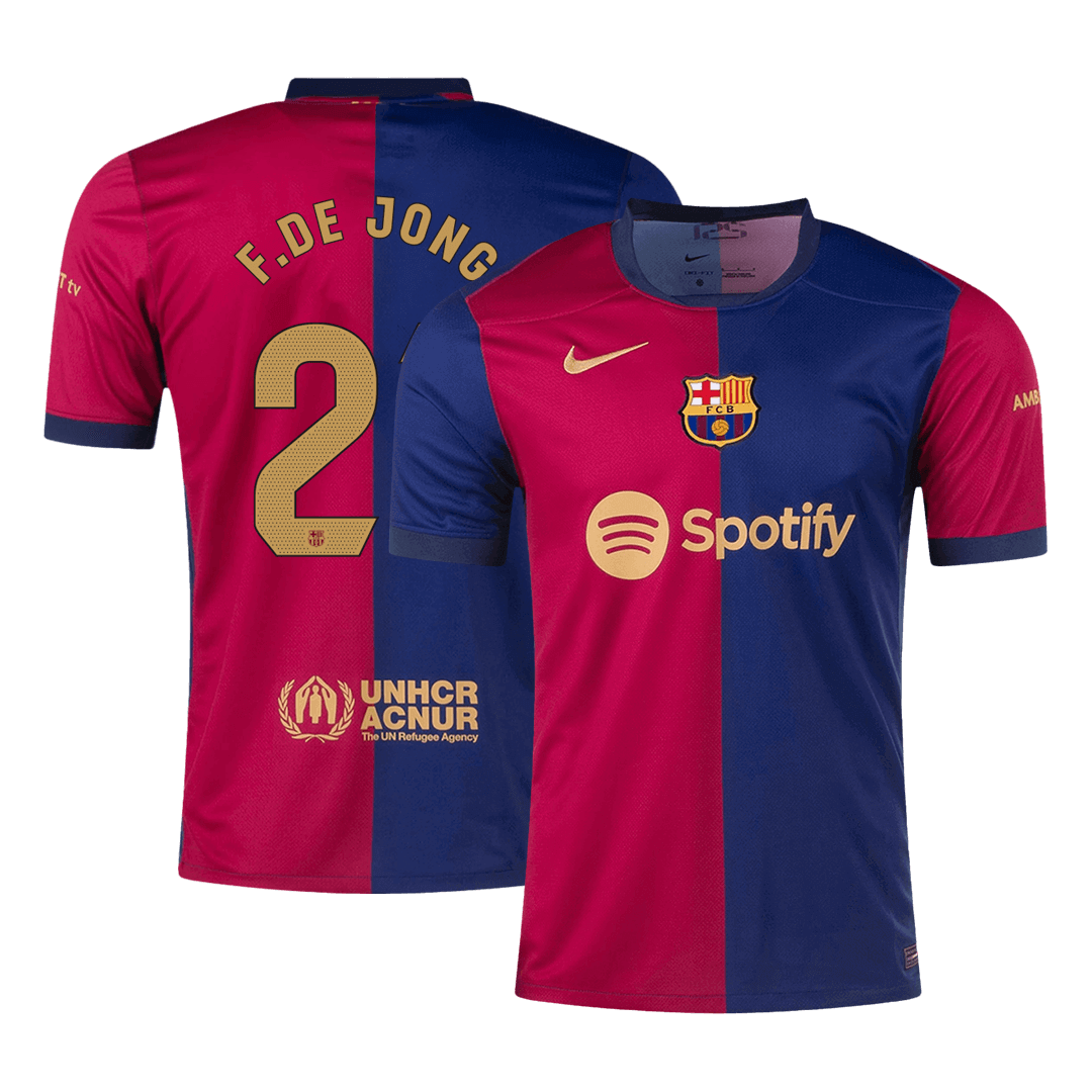 F.DE JONG #21 Barcelona Home Football Shirt 2024/25