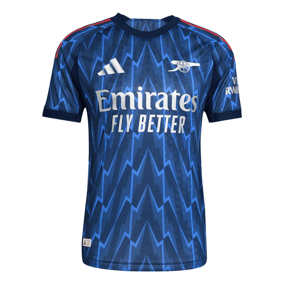 Player Version SAKA #7 Arsenal Away Football Shirt 2025/26 Blue