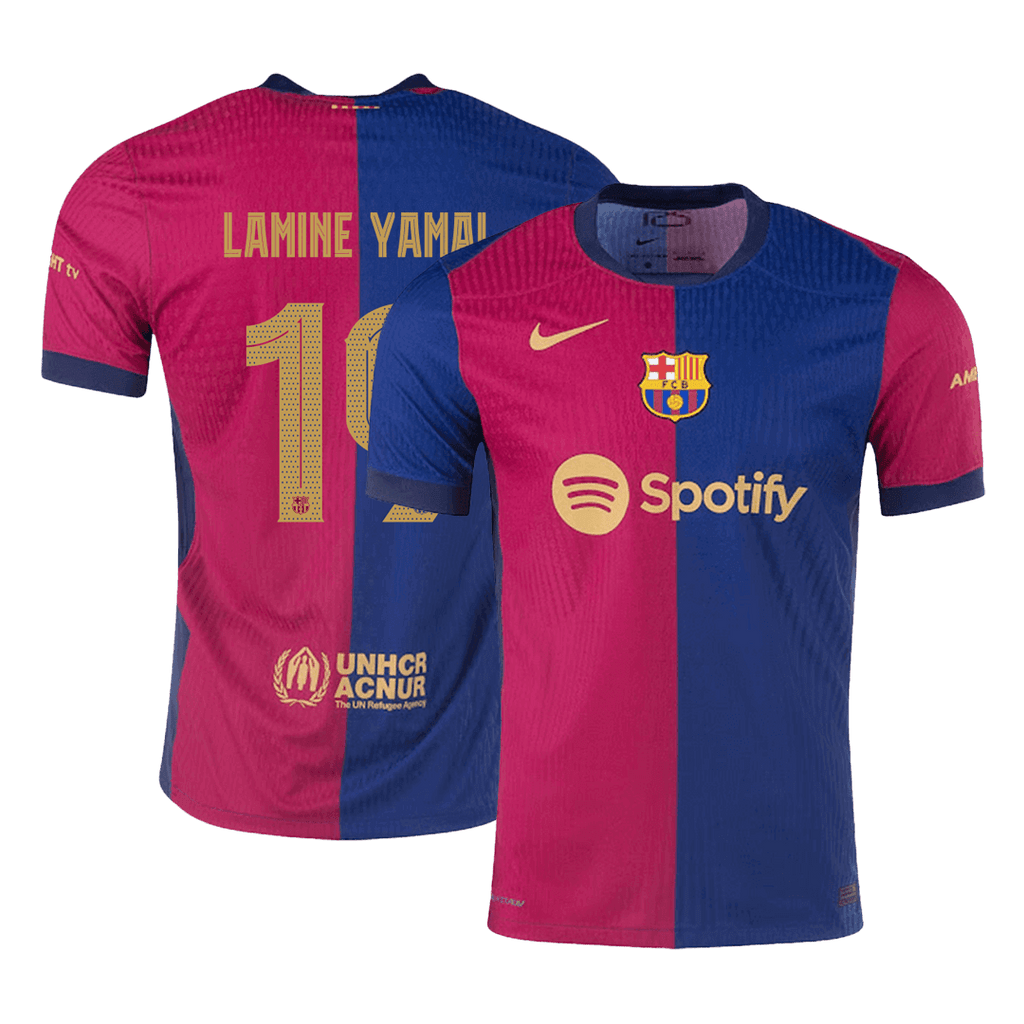 Player Version LAMINE YAMAL #19 Barcelona Home Football Shirt 2024/25 - UCL