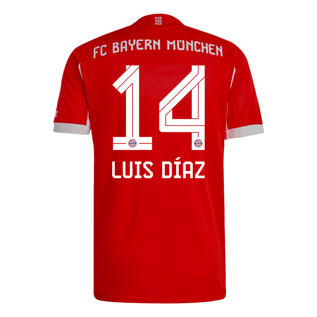 Player Version LUIS DÍAZ #14 Bayern Munich Home Football Shirt 2025/26 Red