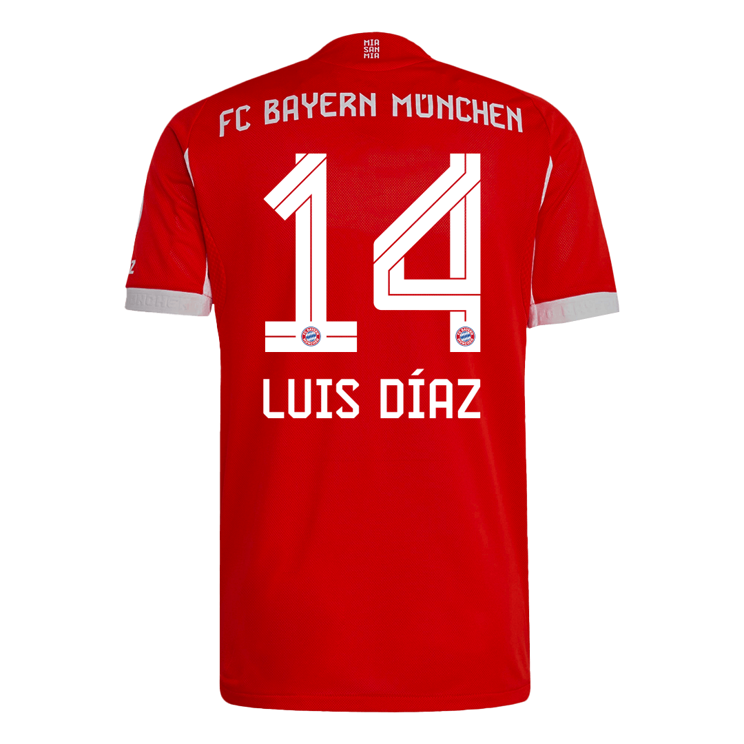 Player Version LUIS DÍAZ #14 Bayern Munich Home Football Shirt 2025/26 Red