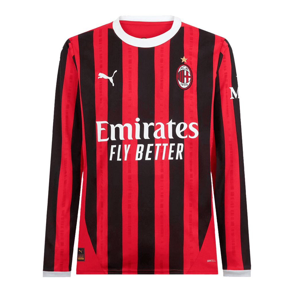 AC Milan Home Long Sleeve Football Shirt 2024/25