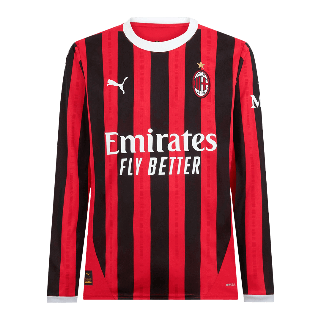AC Milan Home Long Sleeve Football Shirt 2024/25