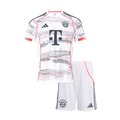 Kid's Bayern Munich Away Football Shirt Kit(Jersey+Shorts) 2025/26 White