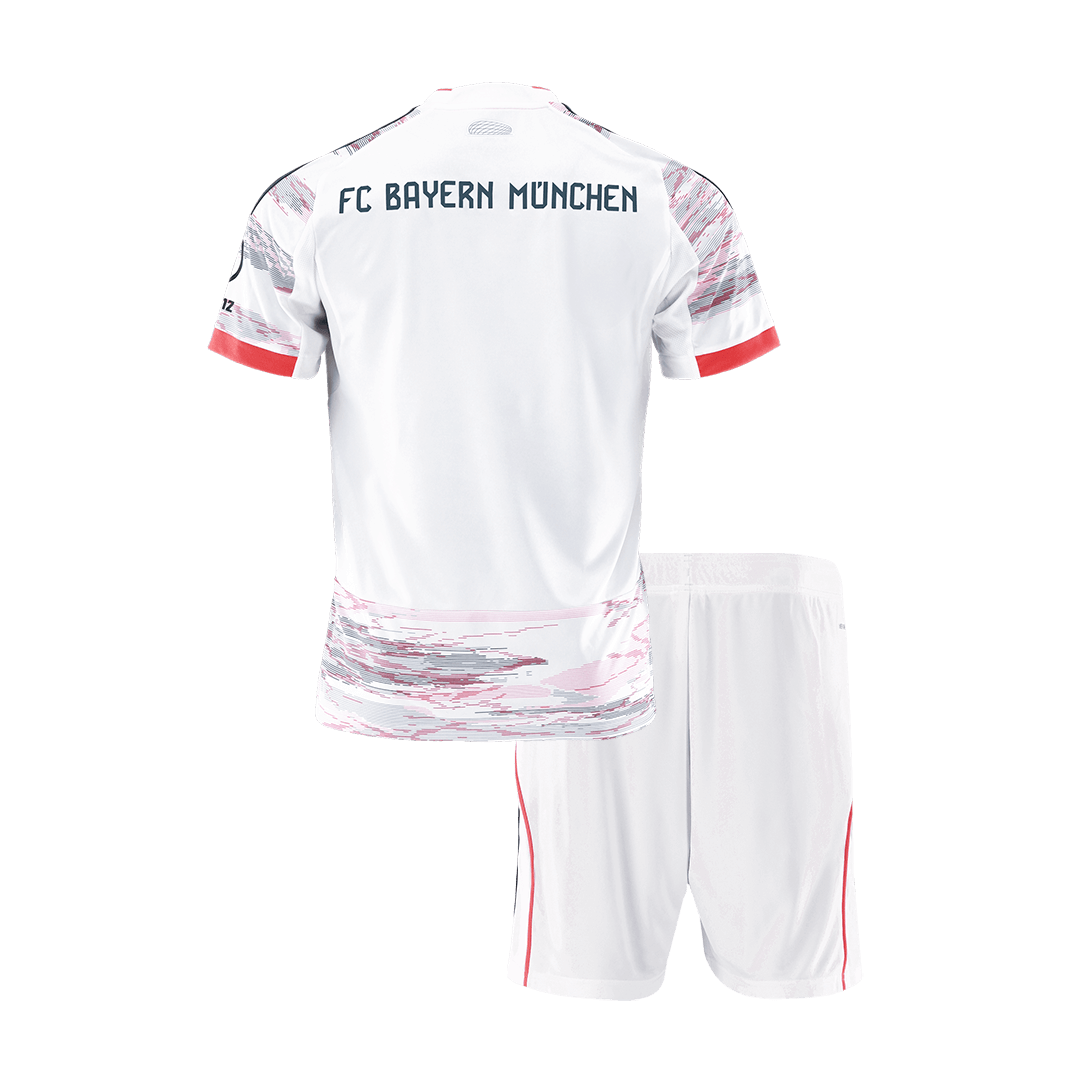 Kid's Bayern Munich Away Football Shirt Kit(Jersey+Shorts) 2025/26 White