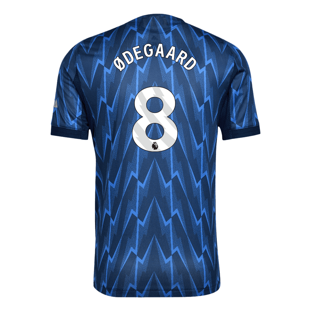 ØDEGAARD #8 Player Version Arsenal Away Football Shirt 2025/26 Blue
