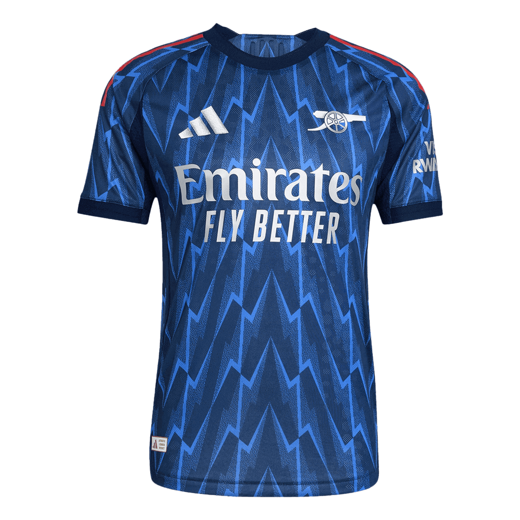 RICE #41 Player Version Arsenal Away Football Shirt 2025/26 Blue
