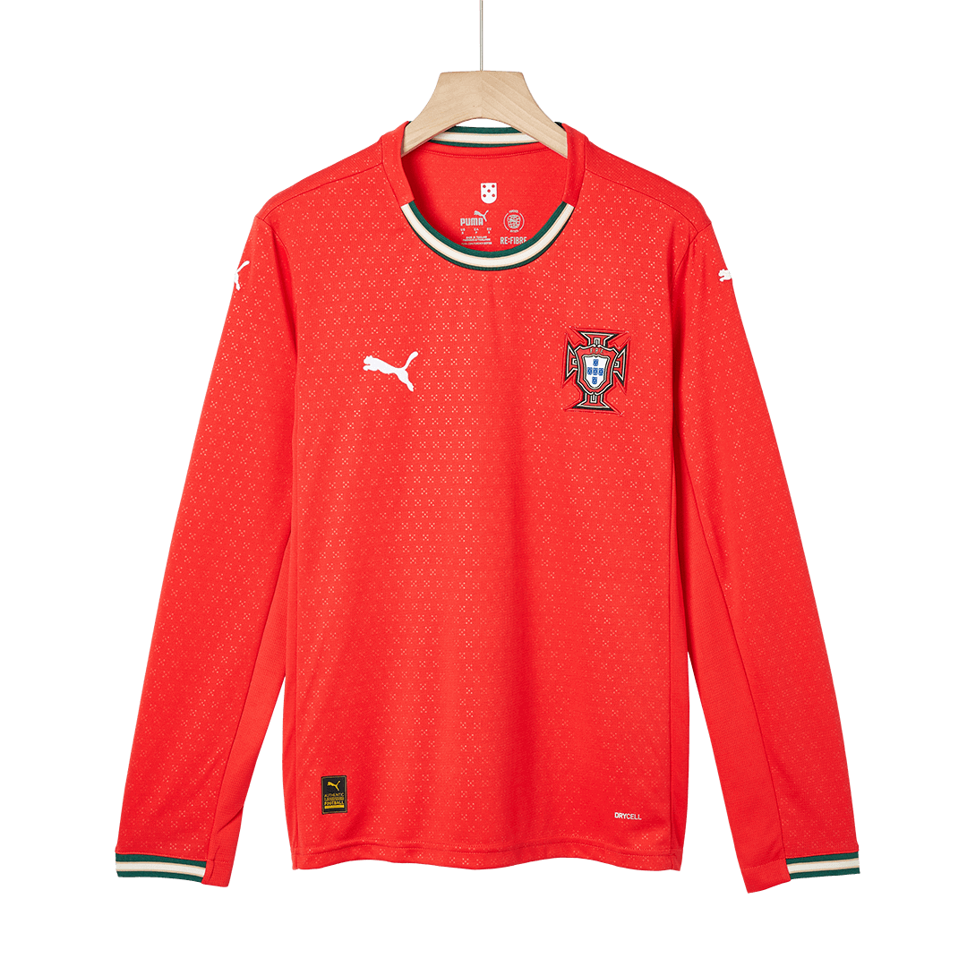 Portugal Home Long Sleeve Football Shirt 2025 Red