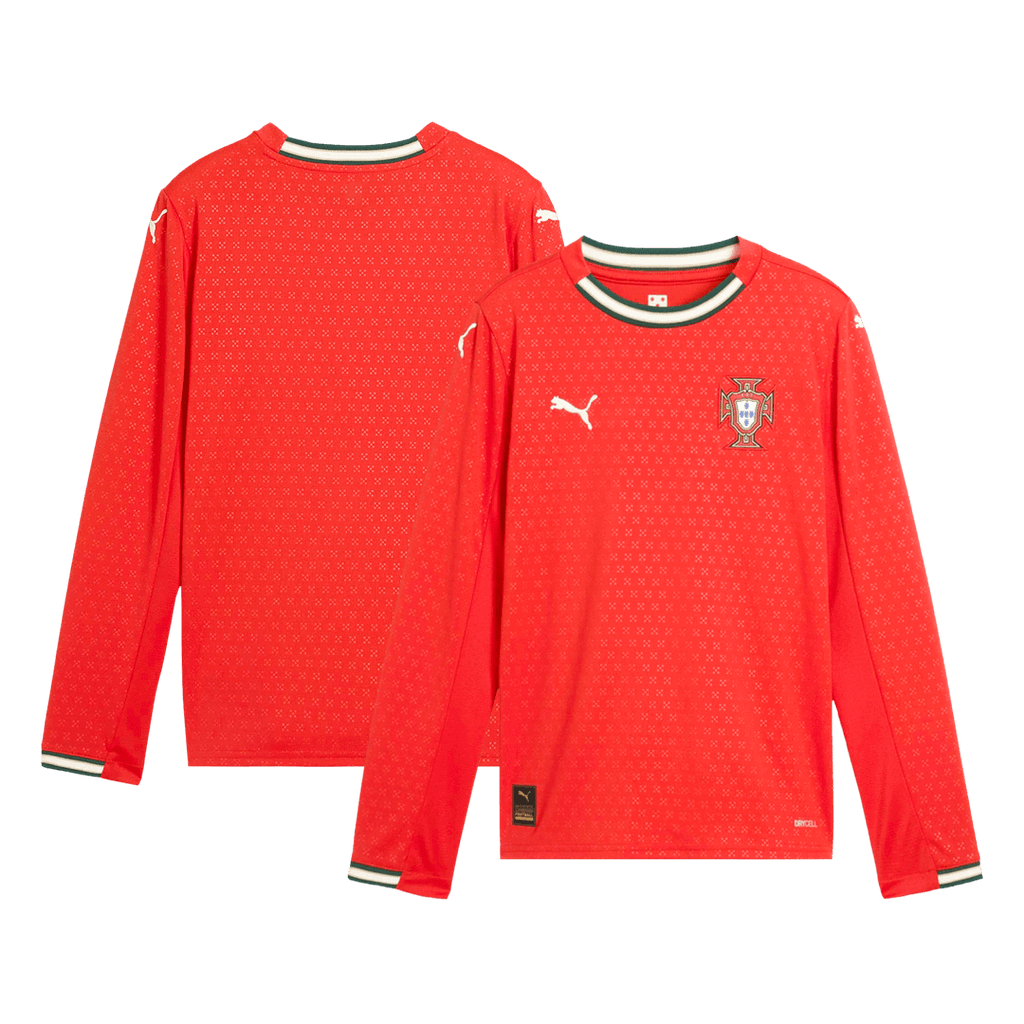 Portugal Home Long Sleeve Football Shirt 2025 Red