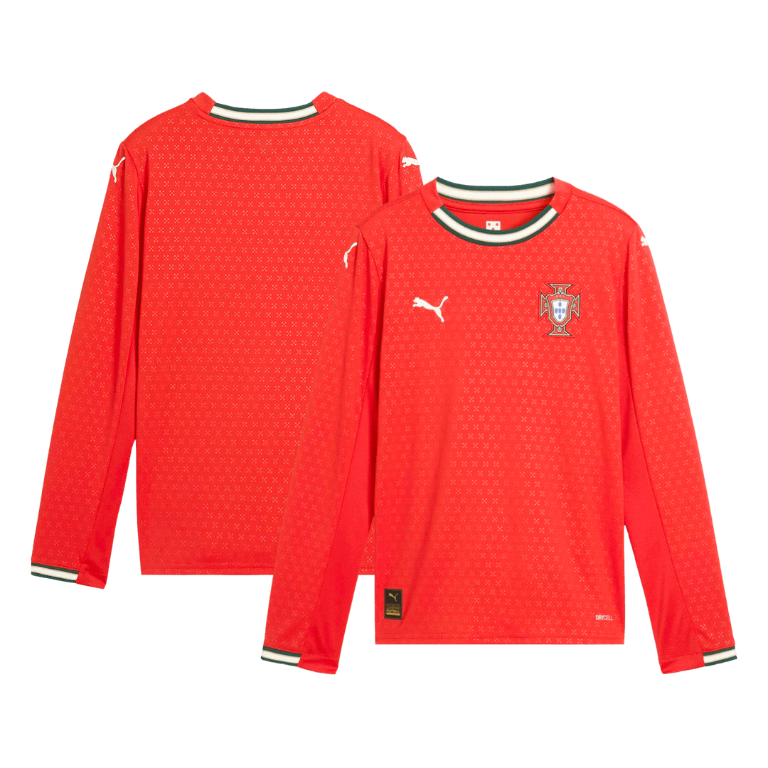 Portugal Home Long Sleeve Football Shirt 2025 Red