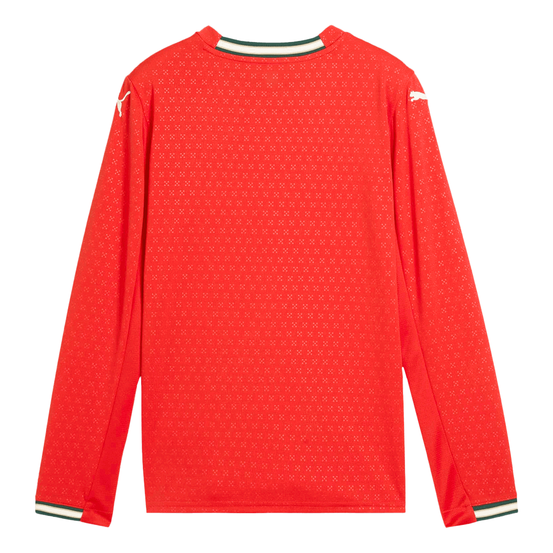 Portugal Home Long Sleeve Football Shirt 2025 Red