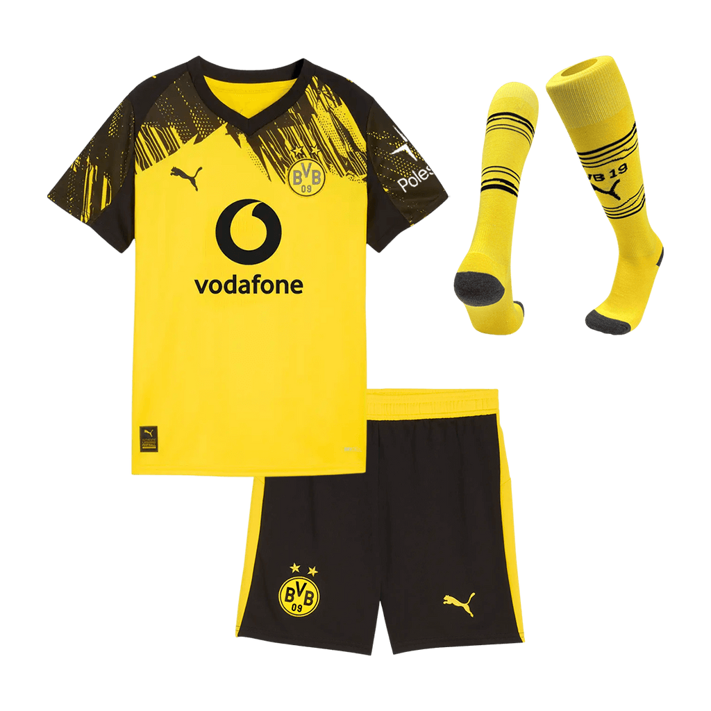 Kid's Borussia Dortmund Home Football Shirt Kit(Jersey+Shorts+Socks) 2025/26