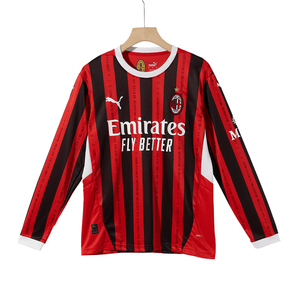 AC Milan Home Long Sleeve Football Shirt 2024/25