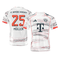 Player Version MÜLLER #25 Bayern Munich Away Football Shirt 2025/26 White