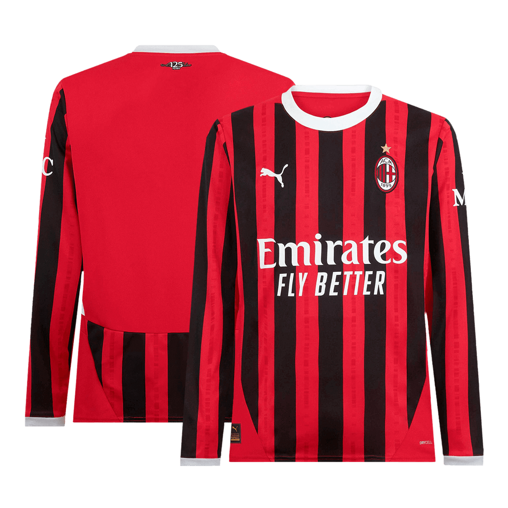 AC Milan Home Long Sleeve Football Shirt 2024/25