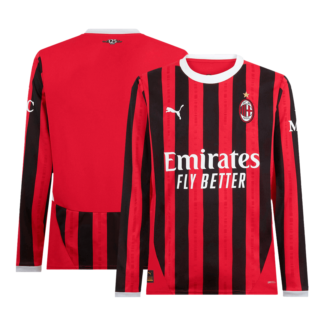 AC Milan Home Long Sleeve Football Shirt 2024/25