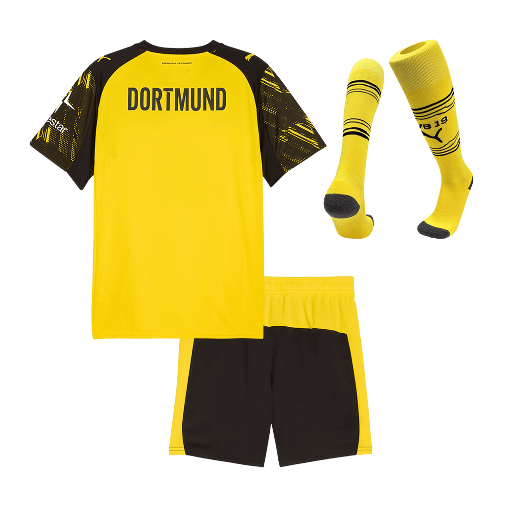 Kid's Borussia Dortmund Home Football Shirt Kit(Jersey+Shorts+Socks) 2025/26