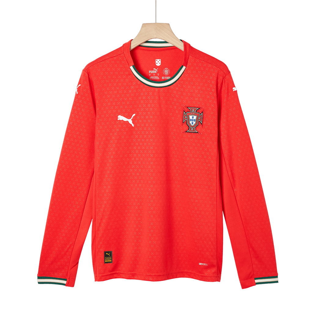 RONALDO #7 Portugal Home Long Sleeve Football Shirt 2025 Red