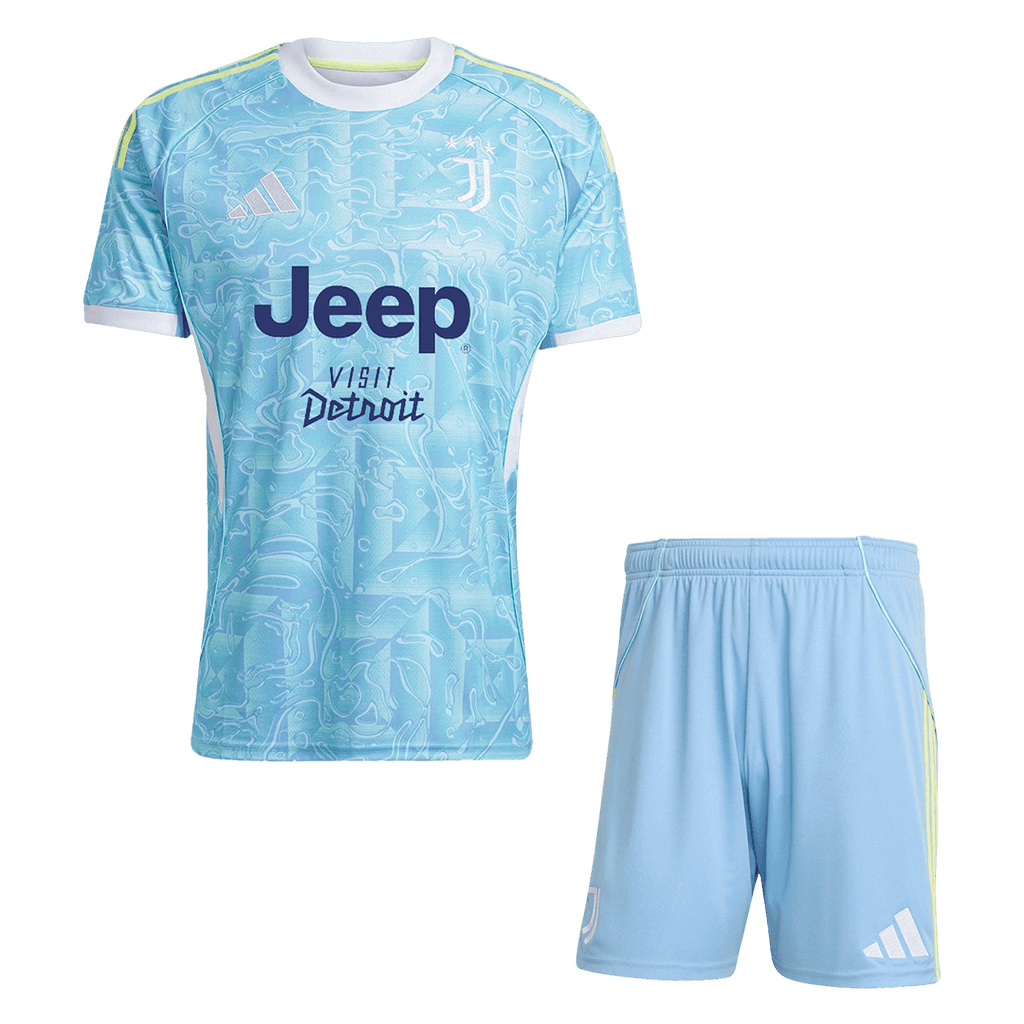 Juventus Away Football Shirt Kit(Jersey+Shorts) 2025/26