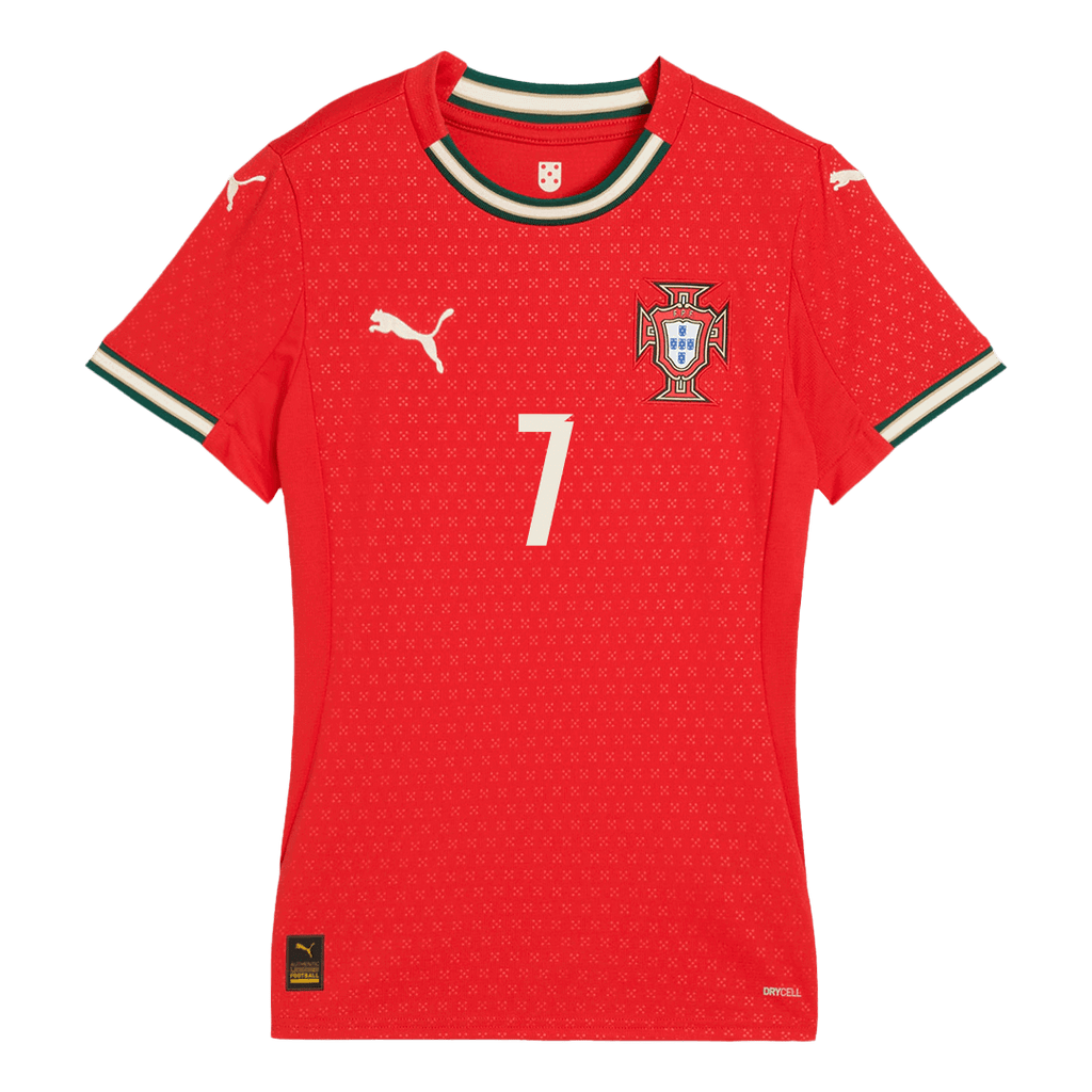 RONALDO #7 Women's Portugal Home Football Shirt 2025 Red