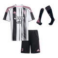 Kid's Juventus Home Football Shirt Kit(Jersey+Shorts+Socks) 2025/26 Black&White