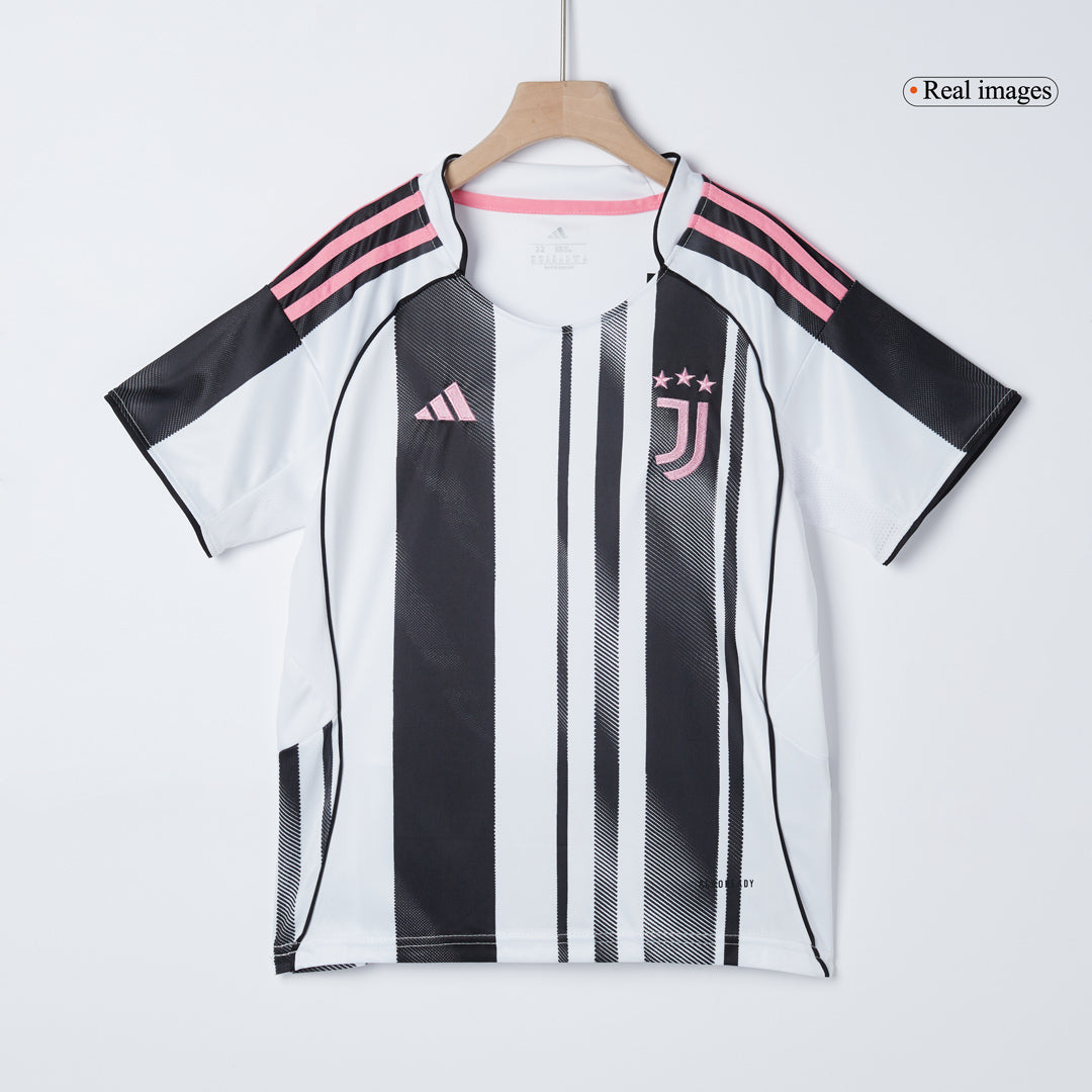 Kid's Juventus Home Football Shirt Kit(Jersey+Shorts+Socks) 2025/26 Black&White