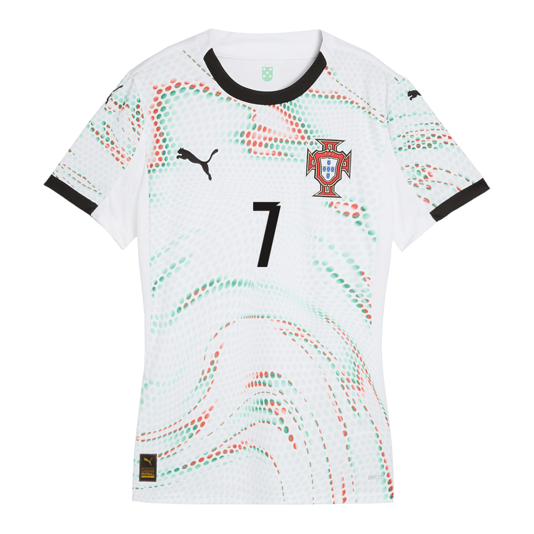 RONALDO #7 Women's Portugal Away Football Shirt 2025 White