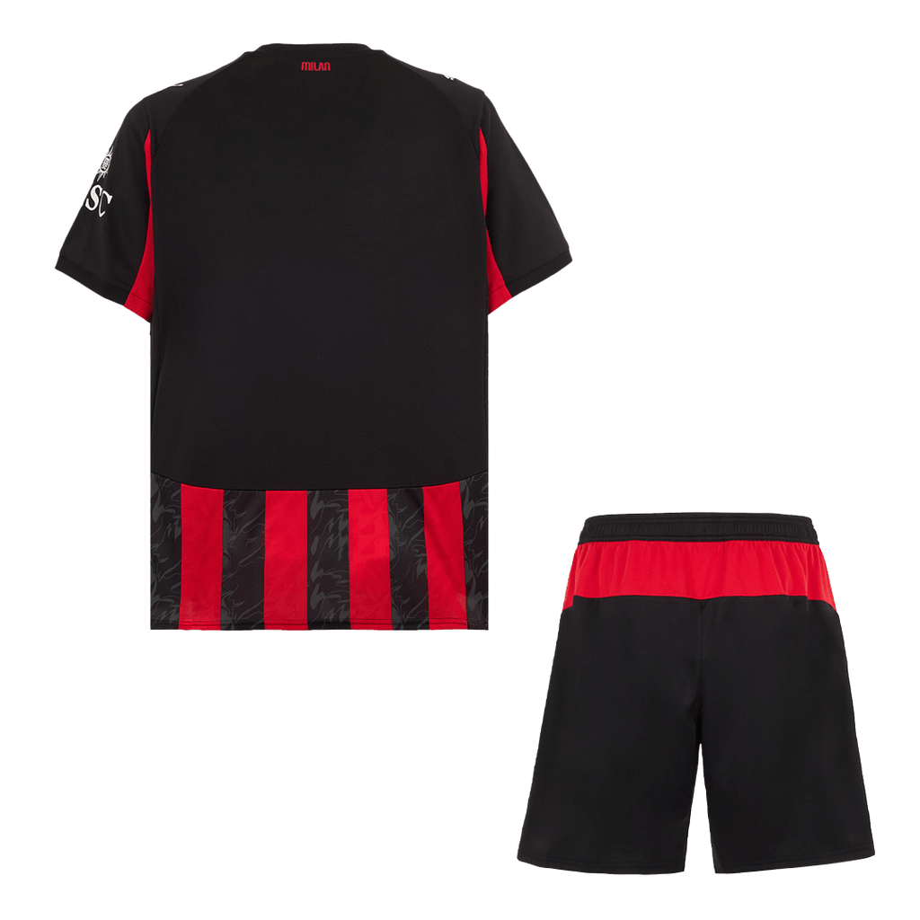 AC Milan Home Football Shirt Kit(Jersey+Shorts) 2025/26 Red&Black