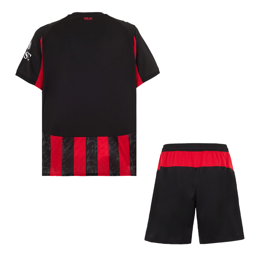 AC Milan Home Football Shirt Kit(Jersey+Shorts) 2025/26 Red&Black