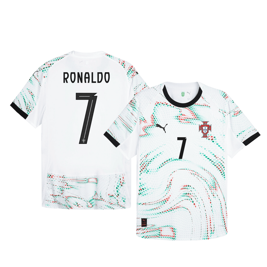 Player Version RONALDO #7 Portugal Away Football Shirt 2025 White