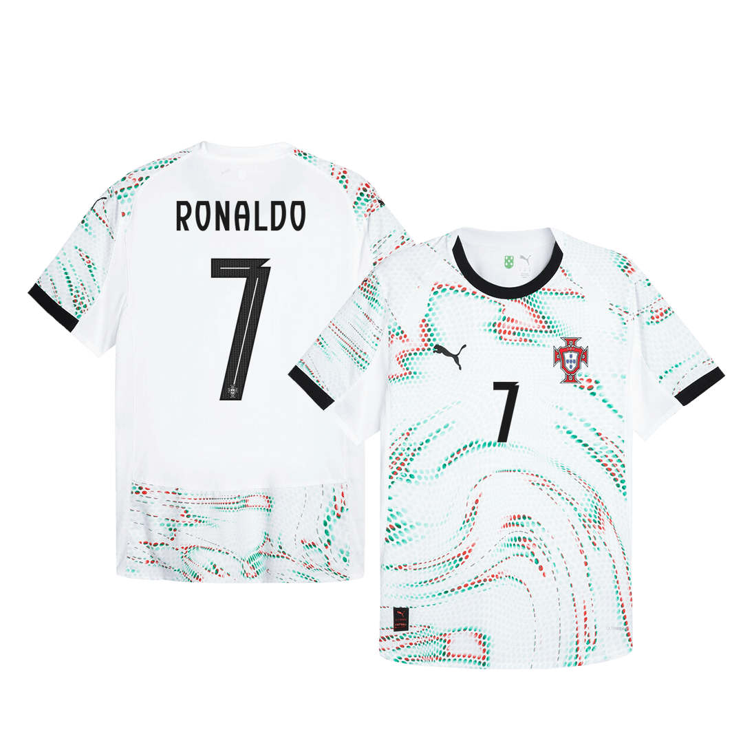Player Version RONALDO #7 Portugal Away Football Shirt 2025 White
