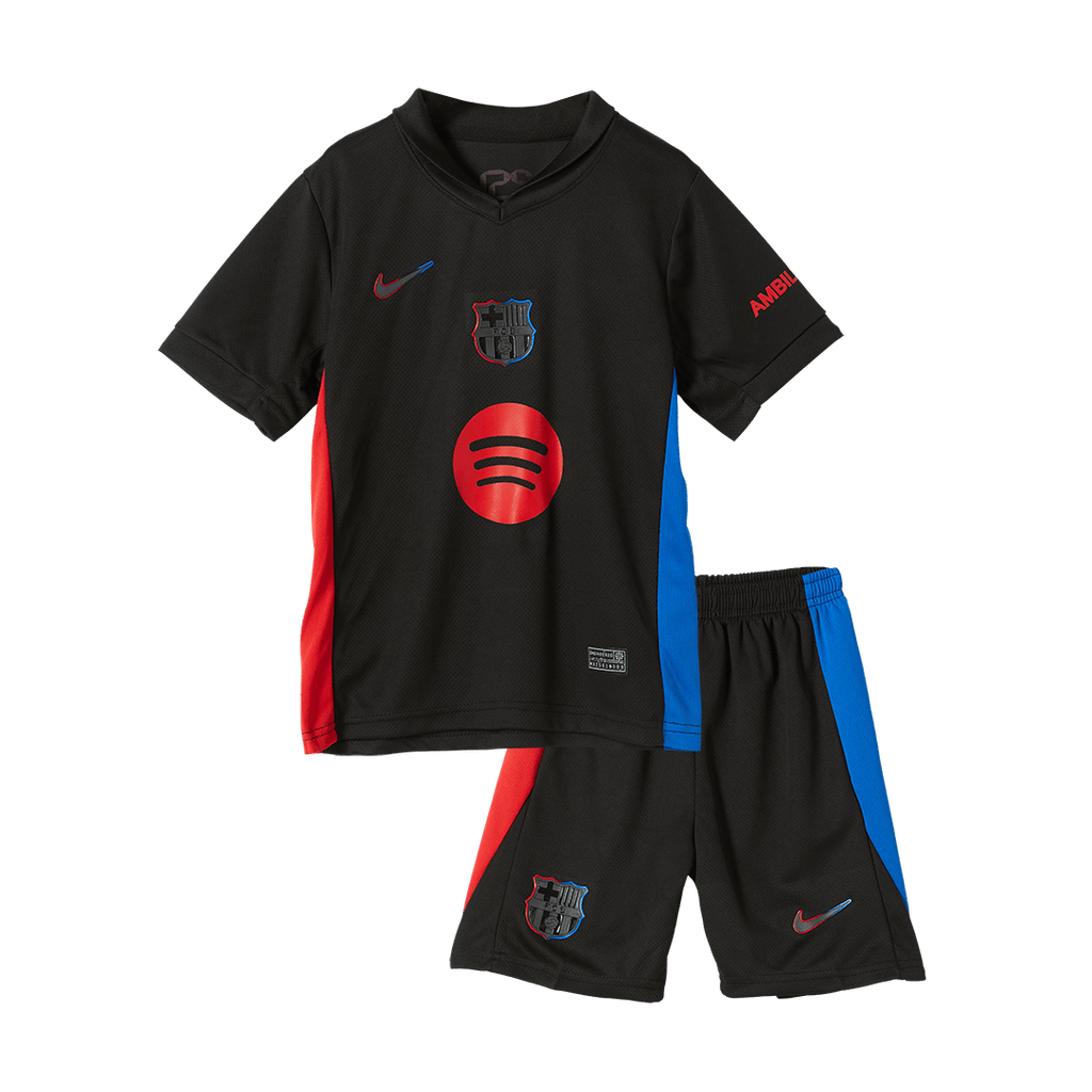 Kid's Barcelona Away Football Shirt Kit(Shirt+Shorts) 2024/25 - Spotify Logo Without Text