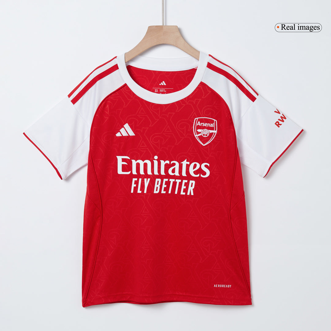 Kid's Arsenal Home Football Shirt Kit(Jersey+Shorts+Socks) 2025/26 Red
