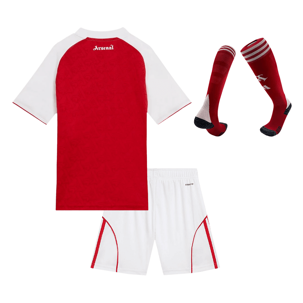 Kid's Arsenal Home Football Shirt Kit(Jersey+Shorts+Socks) 2025/26 Red