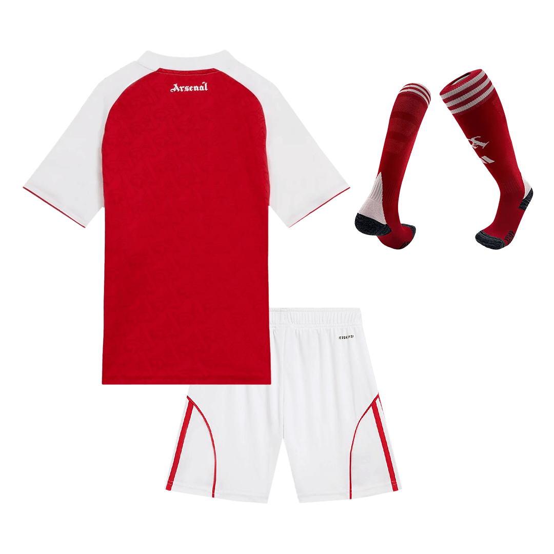 Kid's Arsenal Home Football Shirt Kit(Jersey+Shorts+Socks) 2025/26 Red